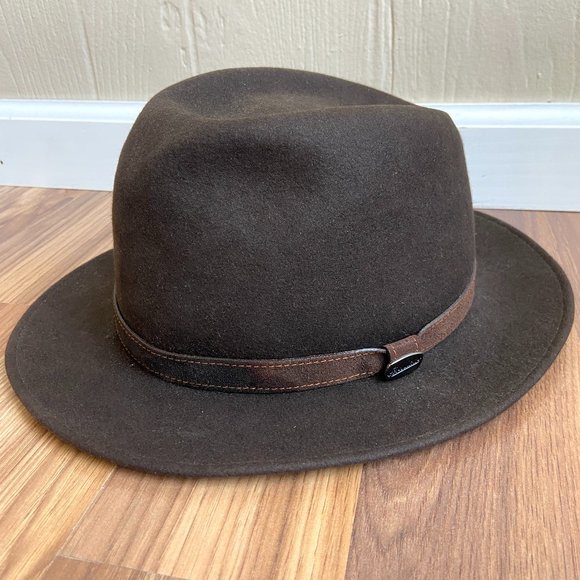 Borsalino Accessories - Borsalino Alessandria Water Repellant Fur Felt Brown Hat Made in Italy